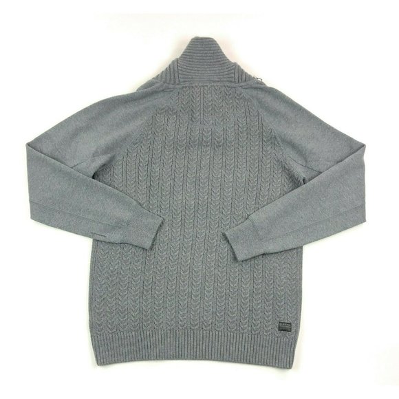 G Star Raw Geored Shawl Neck Cardigan Sweater Premium Mens 3XL Cable Knit Gray - Picture 9 of 11